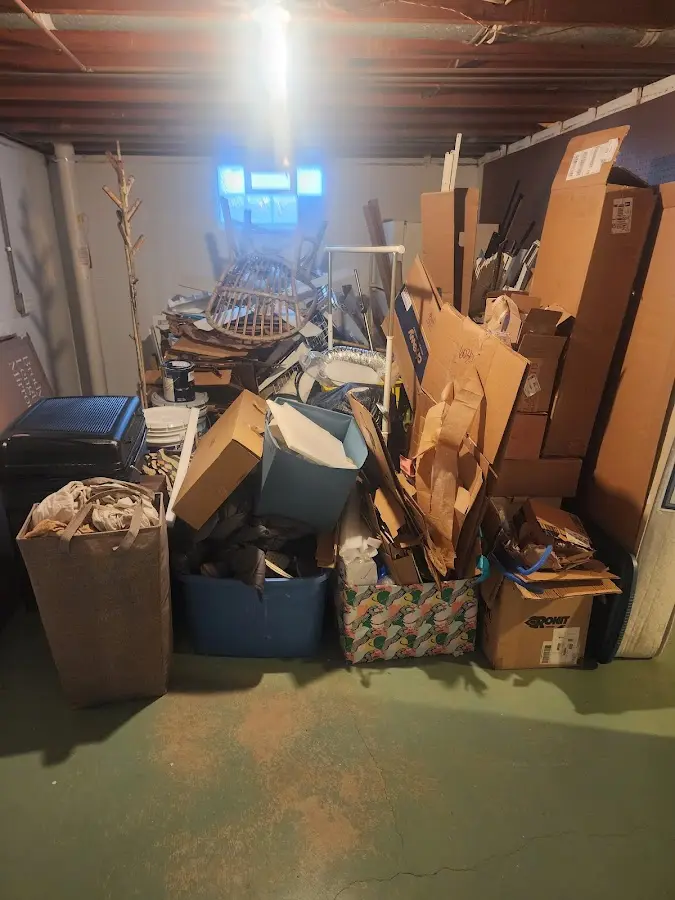 Roll-off dumpster container at job site for 6 Yard Dumpster Rental in Ferndale